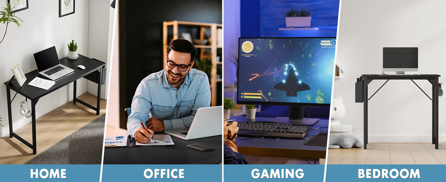JHK Computer Desk Writing Study Office Gaming Table Compact