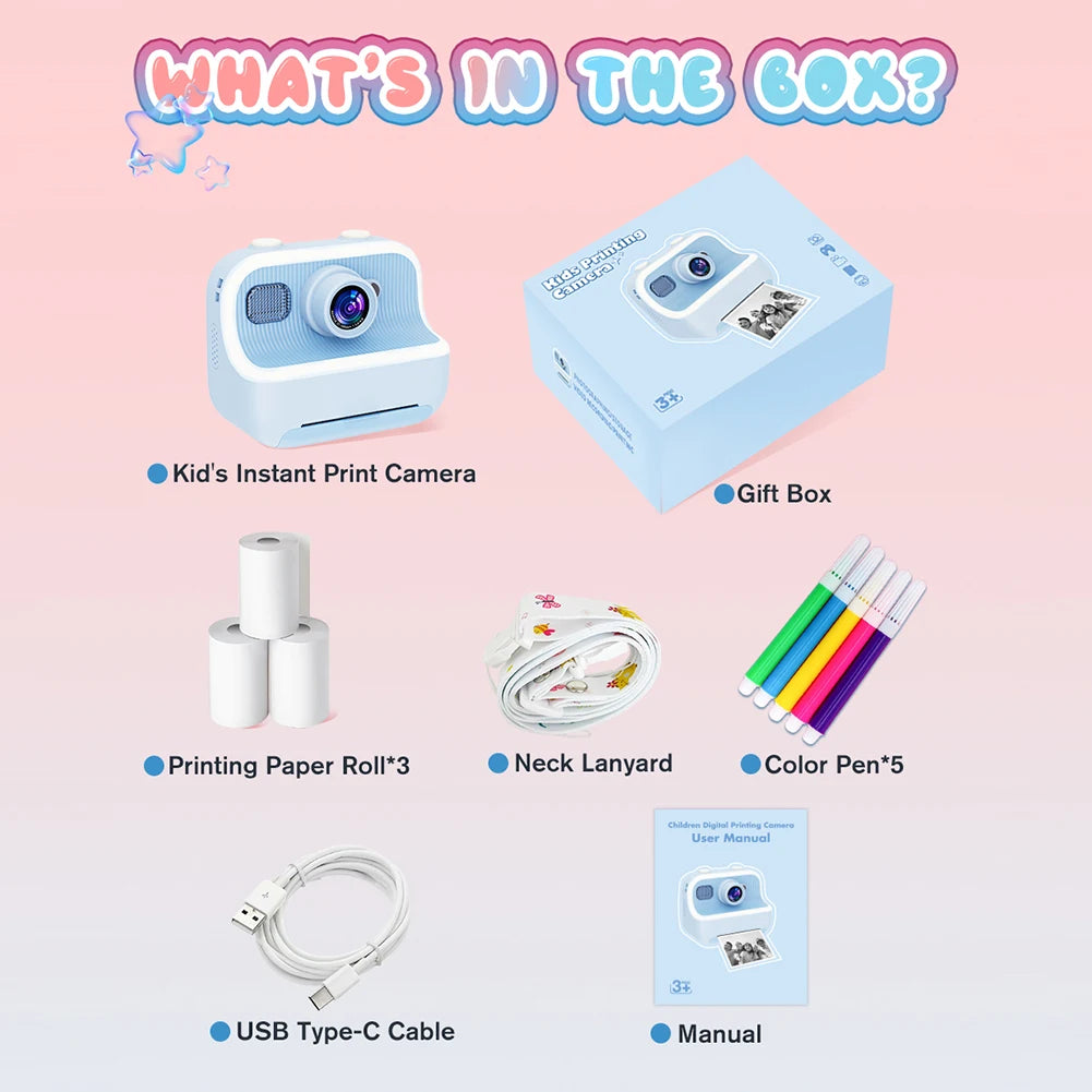 Kids Mini Instant Print Camera