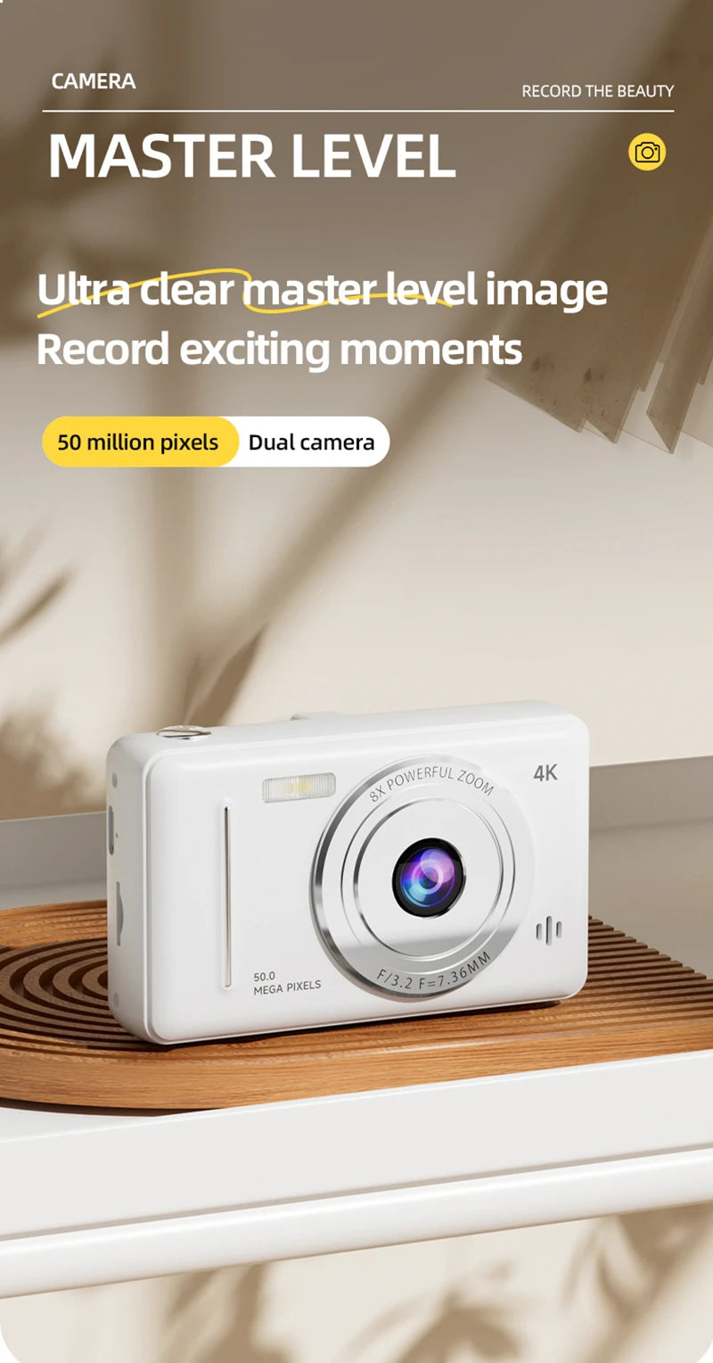 4K Retro CCD Portable Digital Camera
