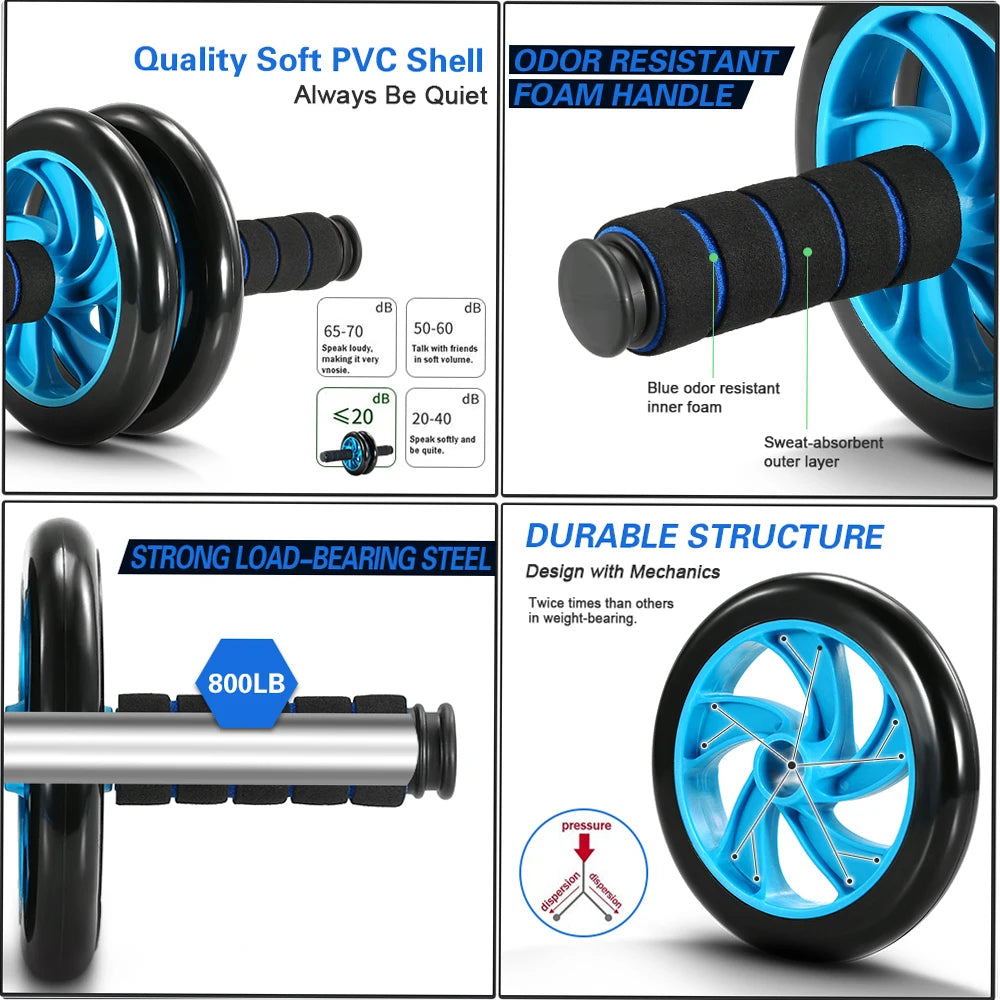 Healthy Abdominal Wheel 5-piece Fitness Equipment Set