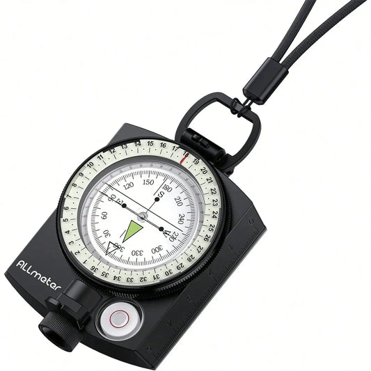 Multifunction Compass Waterproof  Outdoor Handheld  Metal Sighting with Bubble Level