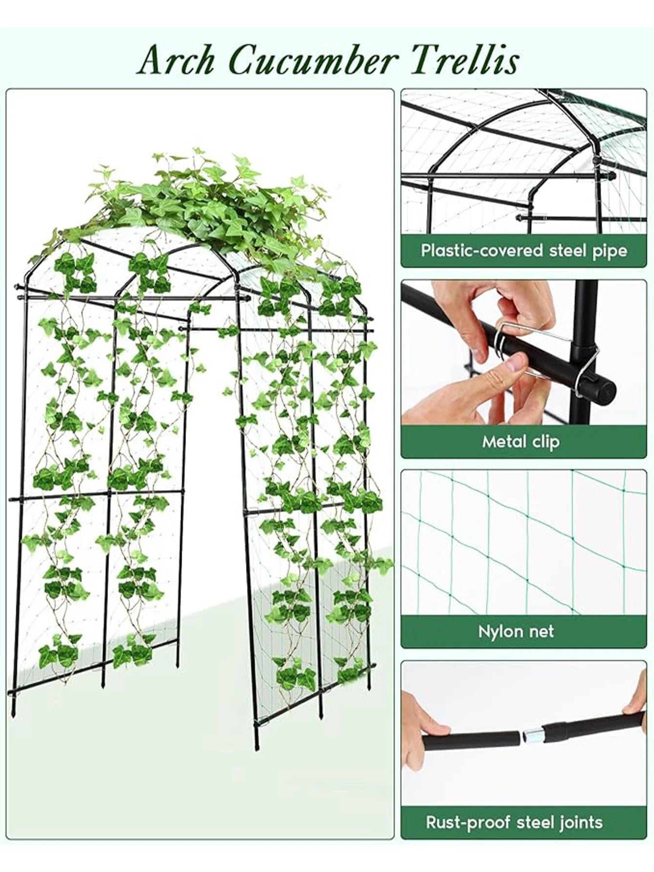 Garden Arch Trellis For Climbing Plants And Vines Decor