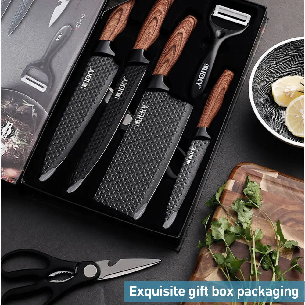 6pcs High Carbon Stainless Steel Knives Handmade