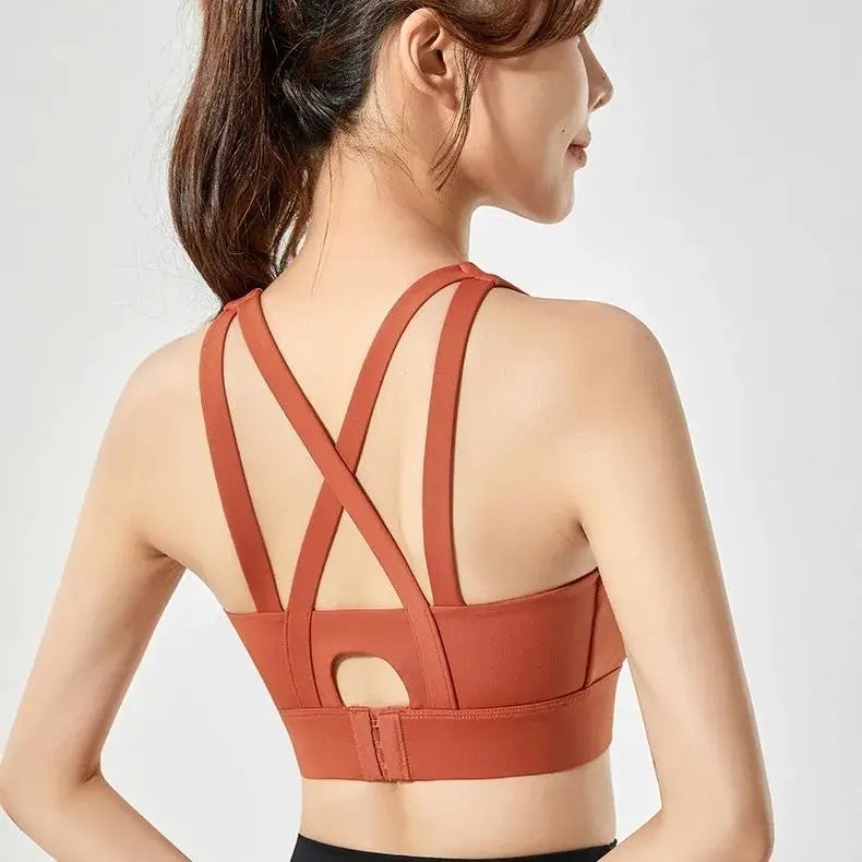 High-End Sports Bra Gym Push Up Bra Women High Impact Top