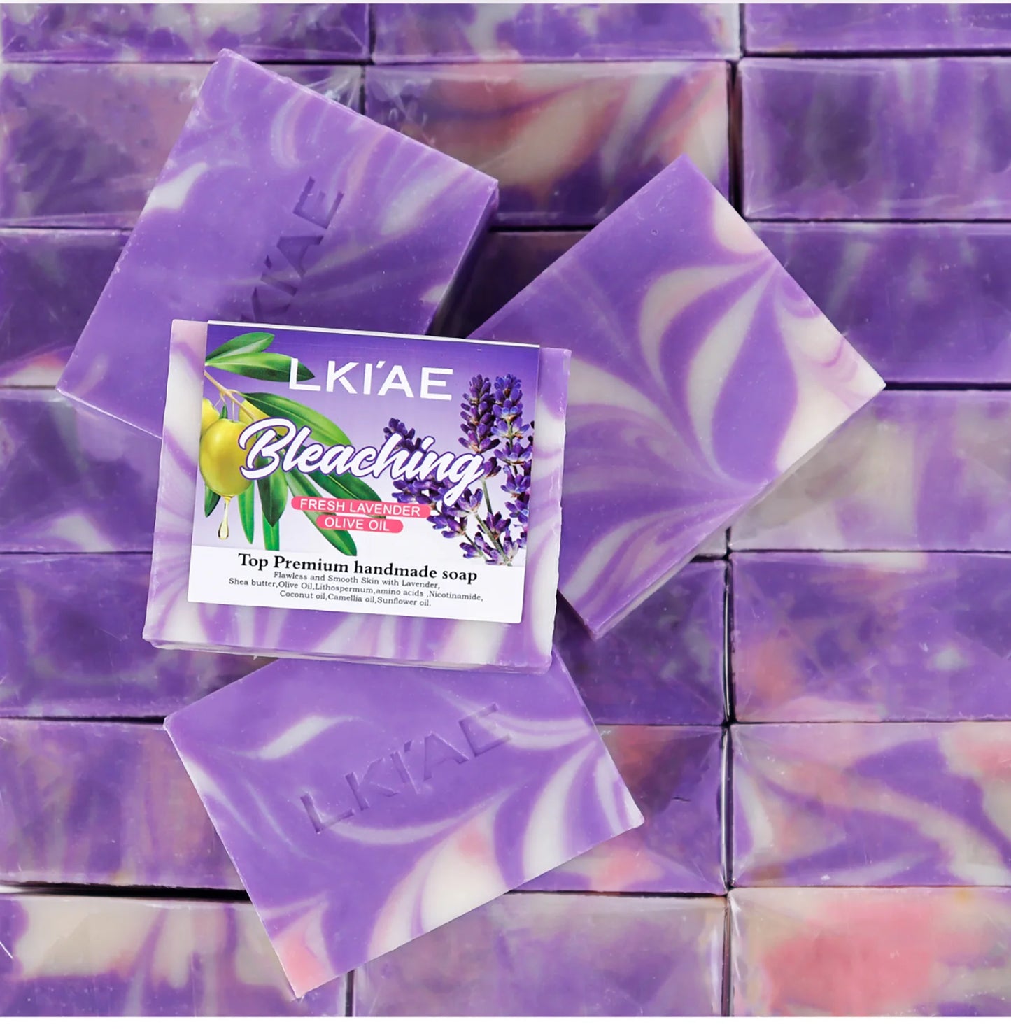 5 Days Anti Acne Brightening Pure Lavender Essential Oil Face Whitening Lavender Soap