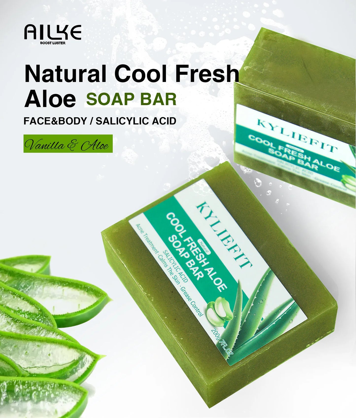 Natural Moisturizing Bath Soap,  Skin Lighten, Vegan, Handmade with Aloe Vera, Remove Acne, Pimples