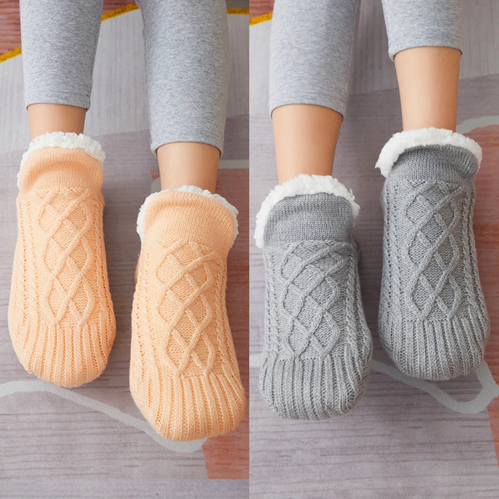 Fleece Floor Socks Cozy Thermal Velvet Socks Indoor Warmth