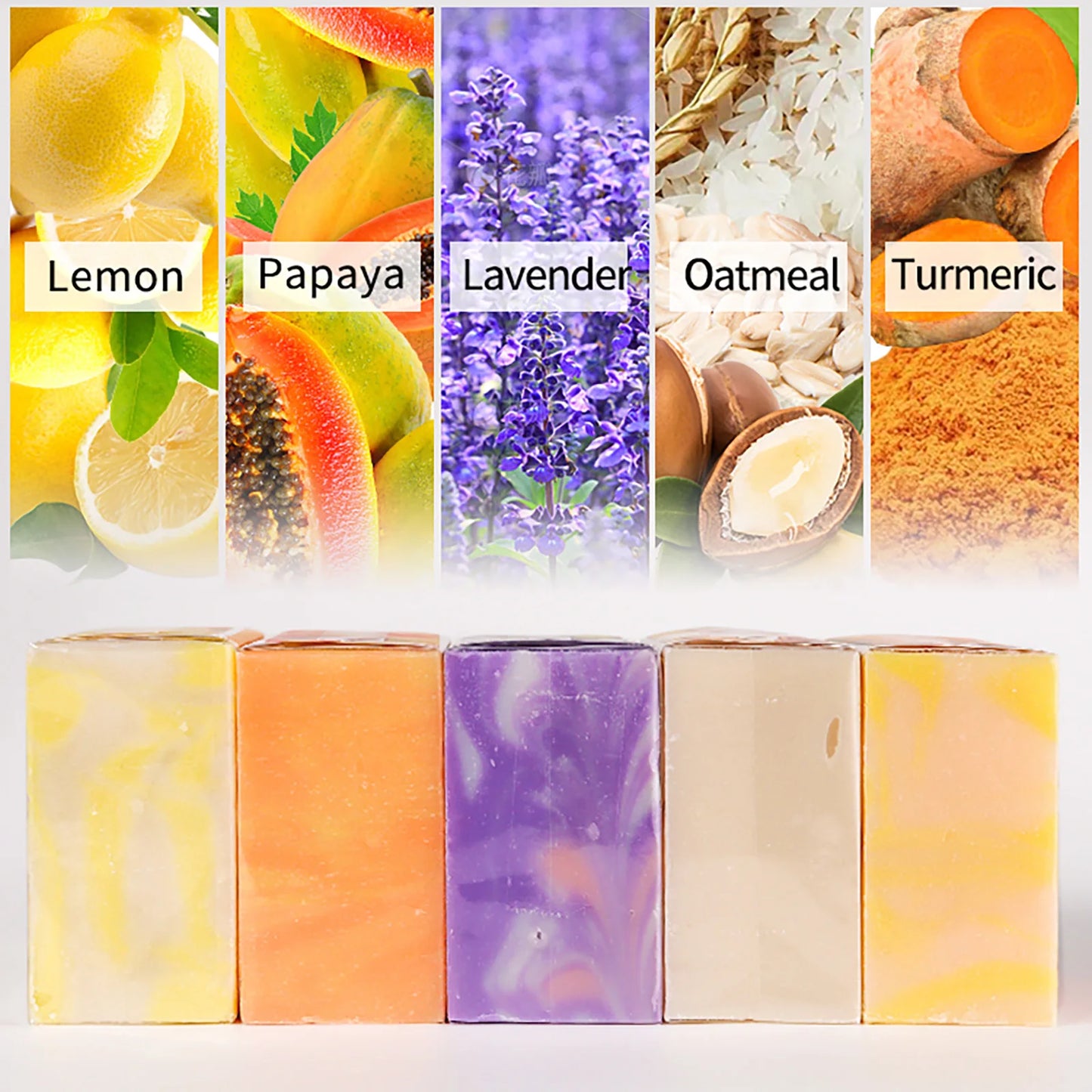 5 Days Anti Acne Brightening Pure Lavender Essential Oil Face Whitening Lavender Soap
