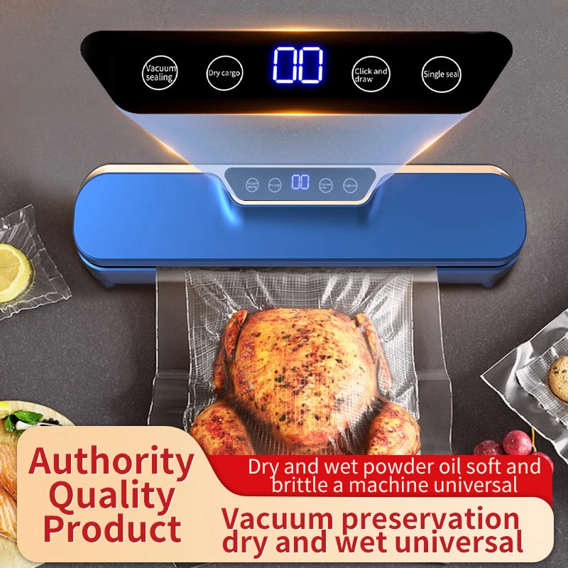 New LCD Touch Screen Household Food Automatic Vacuum Sealing Machine