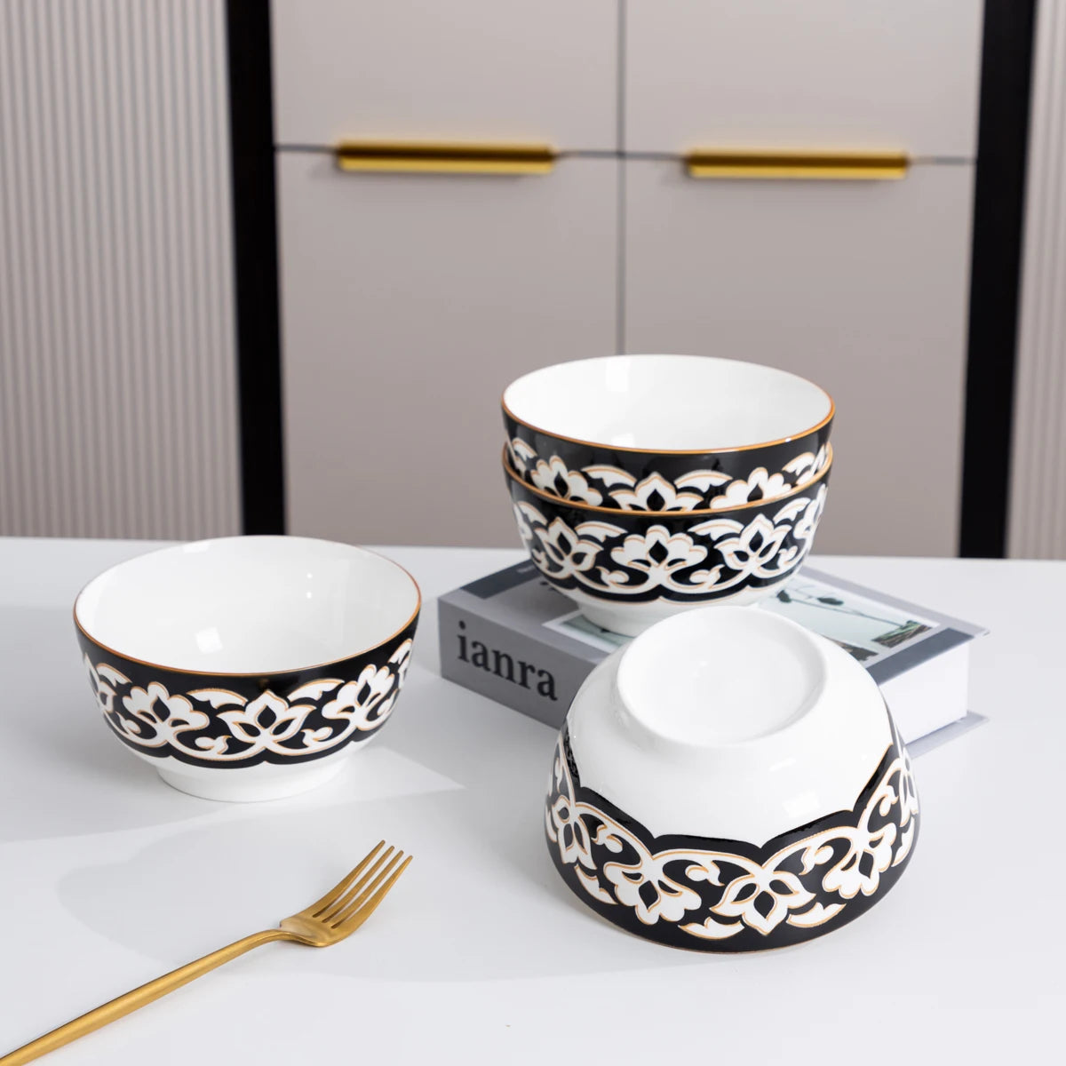 Dinnerware Set for 4-8, Handmade Reactive Glaze Dishes
