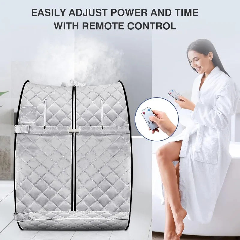 Portable Steam Sauna, 3L & 800W Steam Generator with Protection