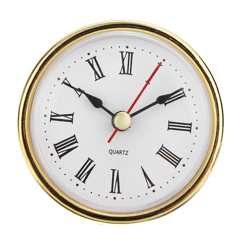 High Quality Classic Clock Craft Quartz Movement 2-1/2 Inch Round Clock Head Insert Roman Number Mayitr Little Clock