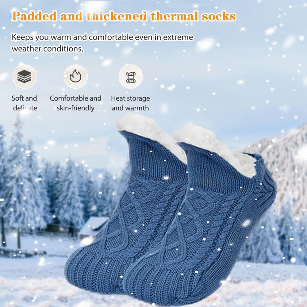 Fleece Floor Socks Cozy Thermal Velvet Socks Indoor Warmth