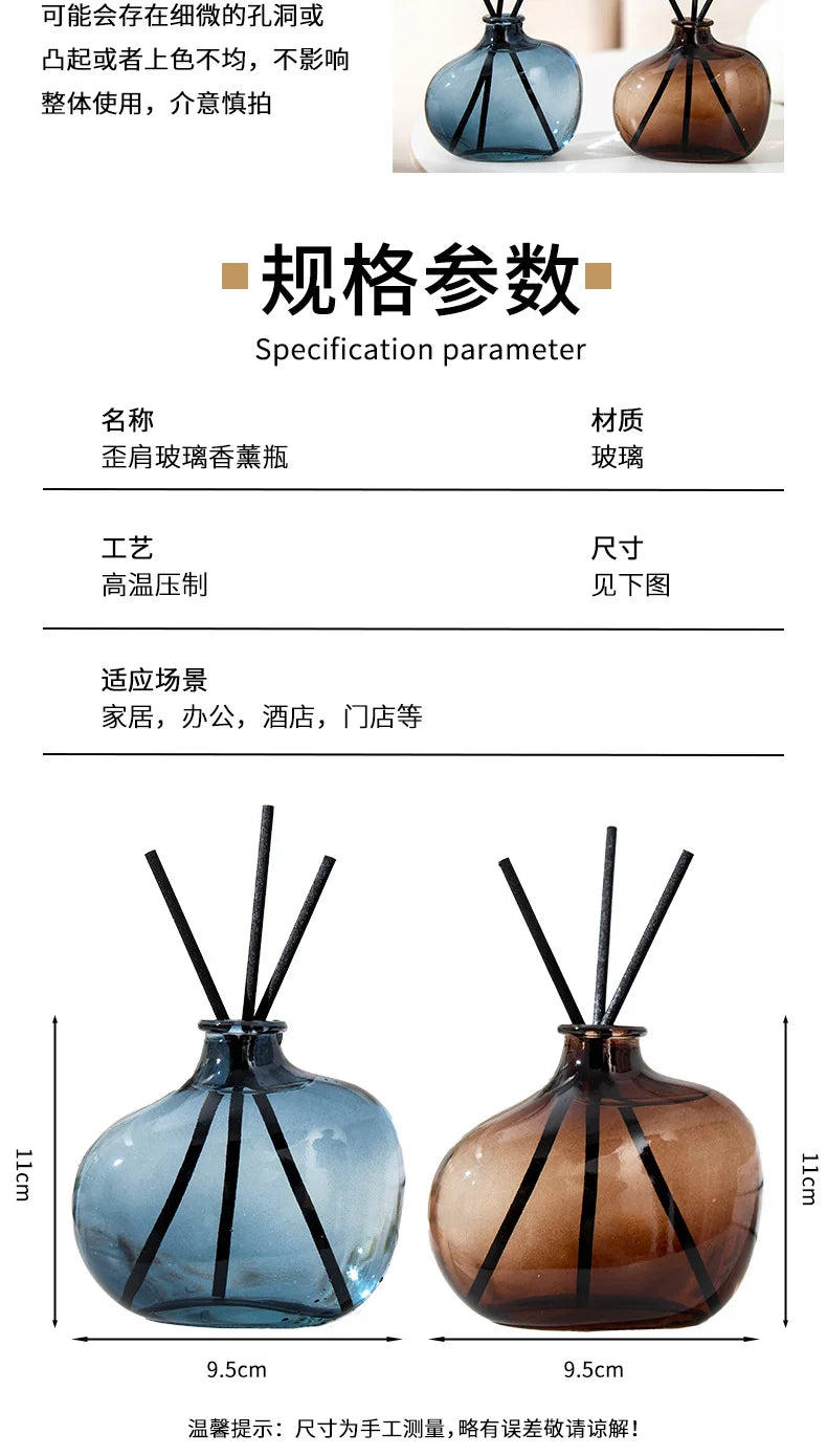100ml aromatherapy reed diffuser set with fiber sticks and a glass bottle
