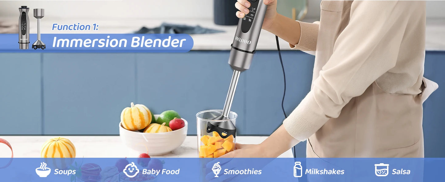 1000 Watt Powerful Handheld Immersion Blender For Smoothies