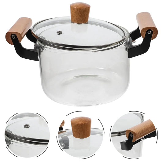 Soup Pot Nonstick Bakeware Sets Glass Stew Pot Lid Utensils