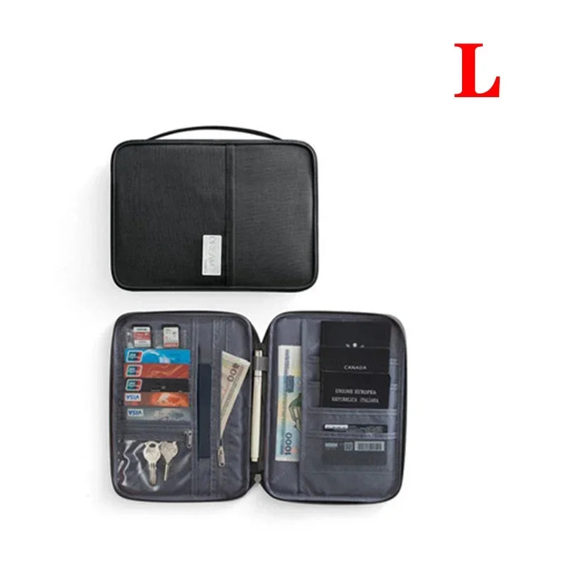 Women Multi-Function Waterproof Travel Passport Holder Cover