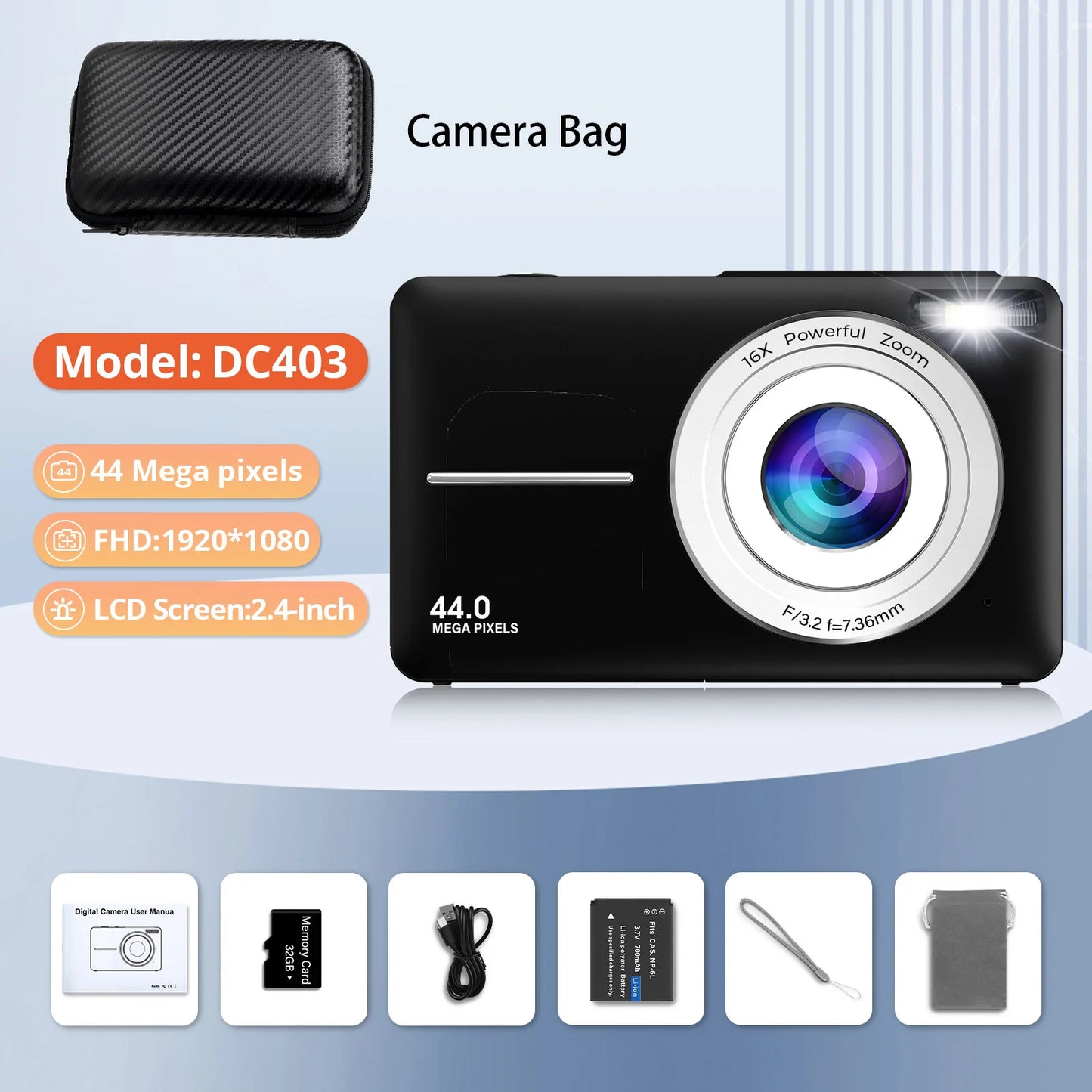 HD 1080P Digital Camera - Perfect for Kids and Beginners