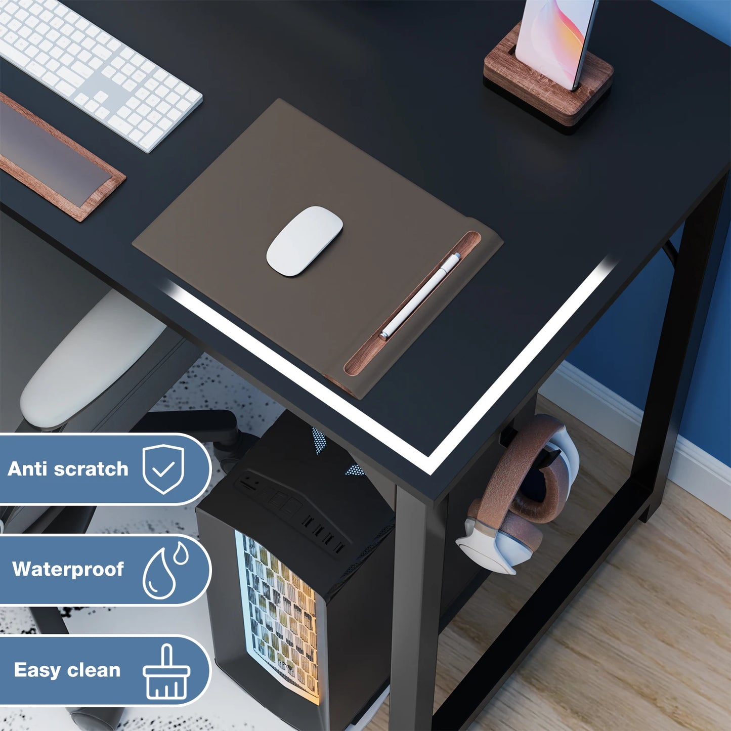 JHK Computer Desk Writing Study Office Gaming Table Compact