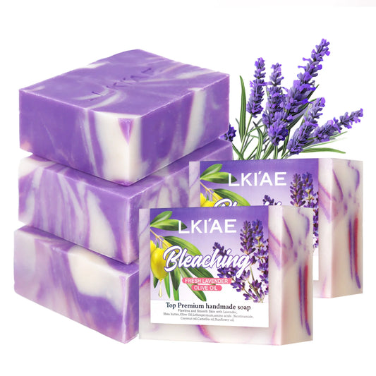 5 Days Anti Acne Brightening Pure Lavender Essential Oil Face Whitening Lavender Soap