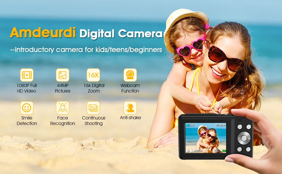 HD 1080P Digital Camera - Perfect for Kids and Beginners
