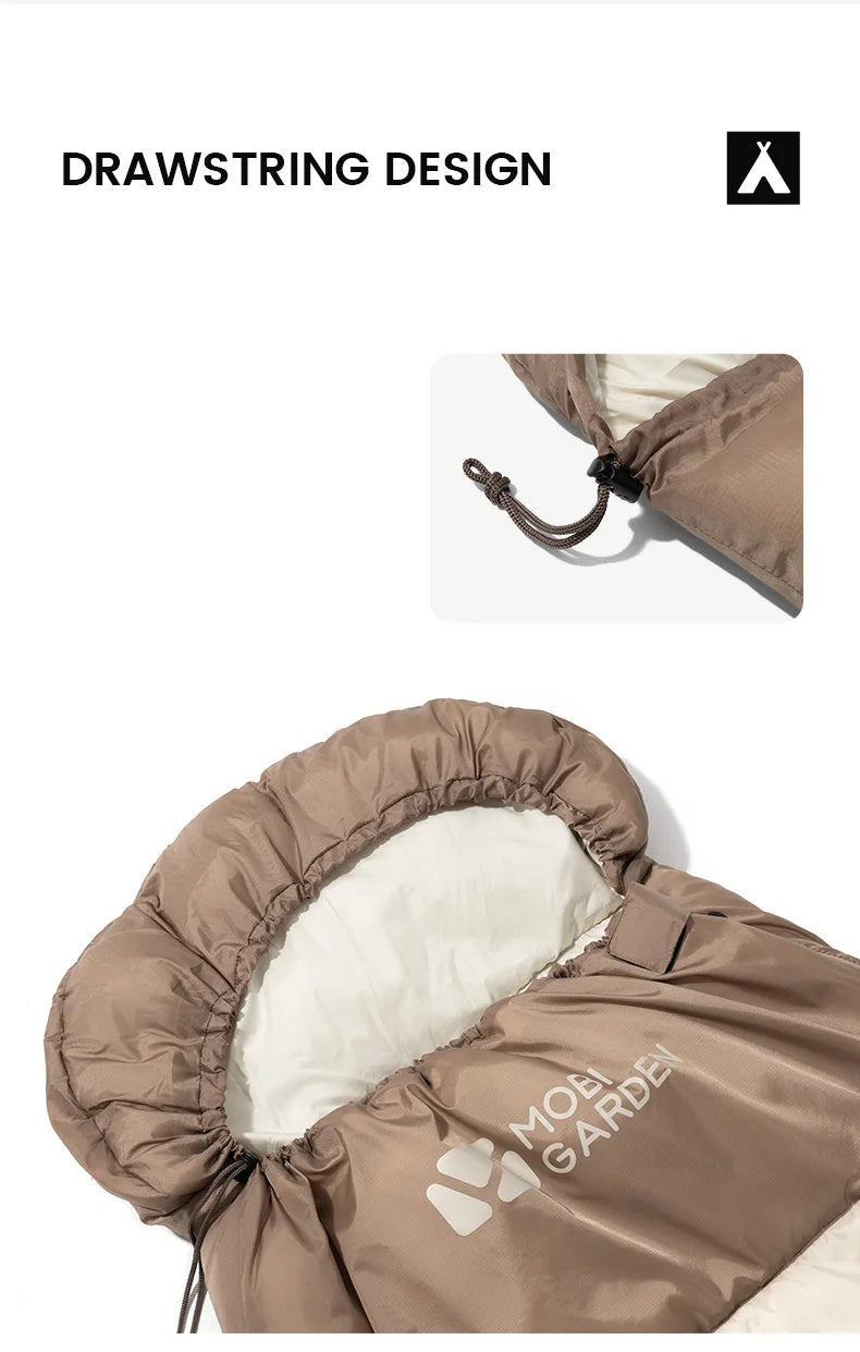 Mobi Garden Camping Hooded Sleeping Bag Mini Type 1.8kg 2.2kg