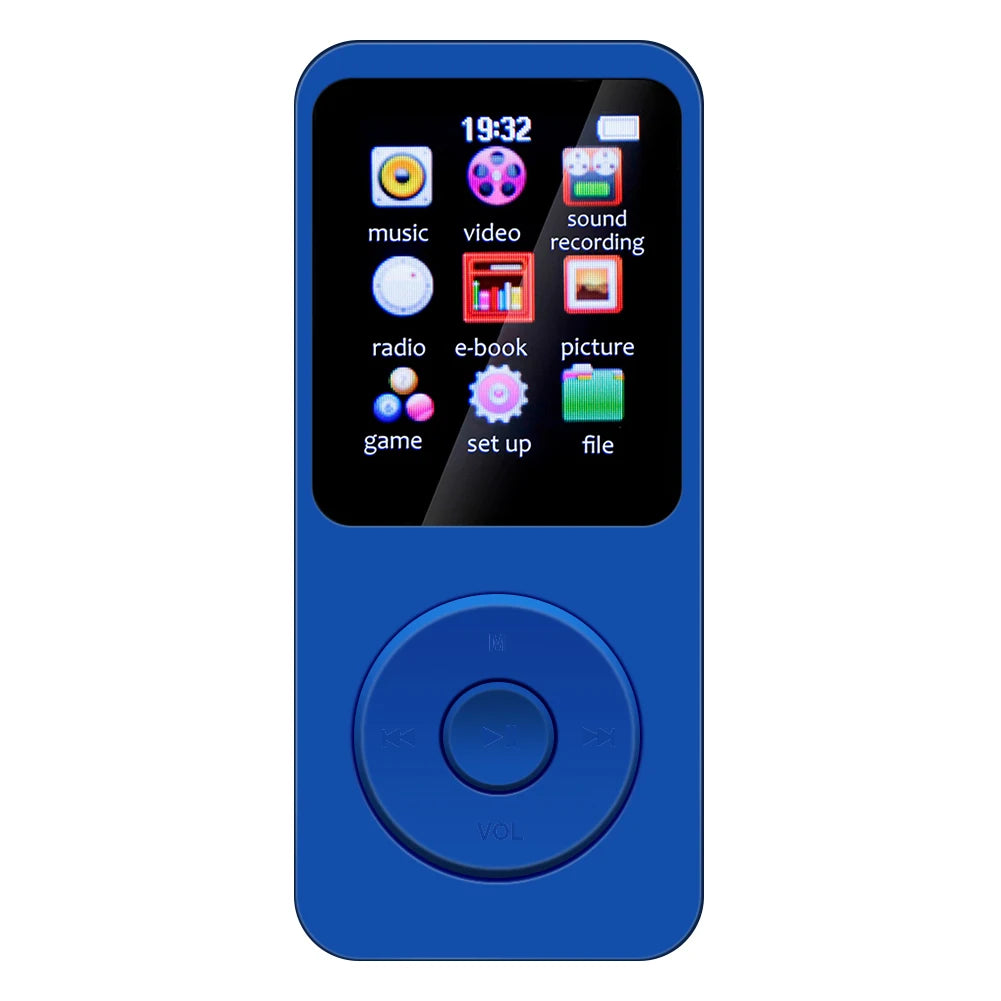 MP3 Player with Bluetooth 5.4 Speaker FM Radio E-Book Recording