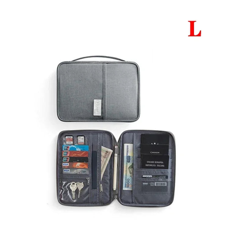 Women Multi-Function Waterproof Travel Passport Holder Cover