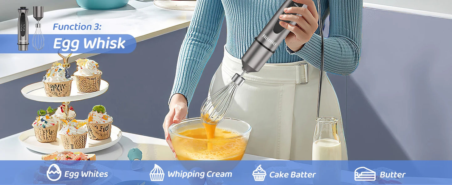 1000 Watt Powerful Handheld Immersion Blender For Smoothies