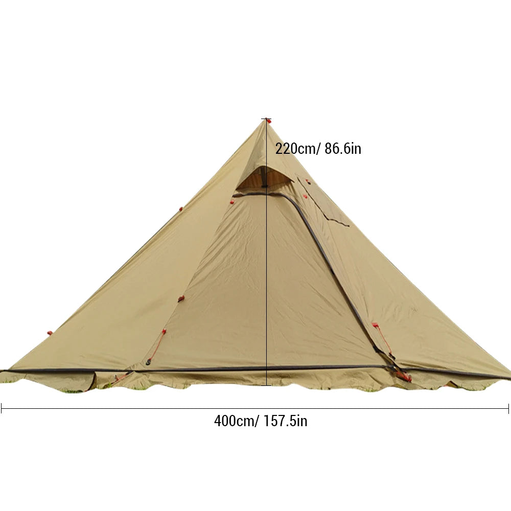 4-6 People Tipi Hot Tent with Stove Jack 400PRO Camping