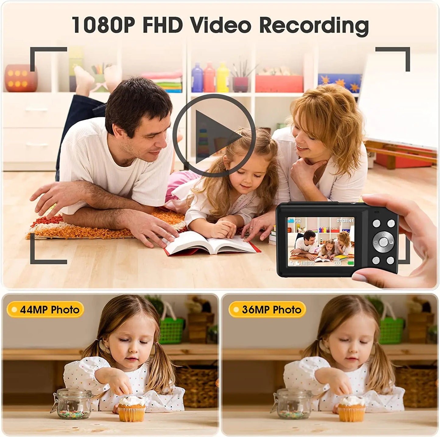 HD 1080P Digital Camera - Perfect for Kids and Beginners