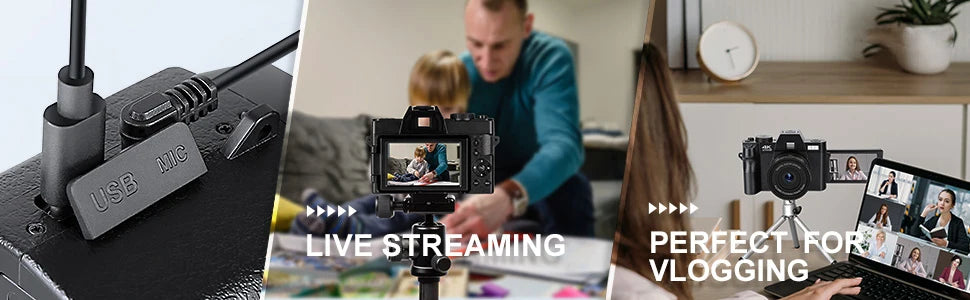 4K Digital Camera – Compact Vintage-Style