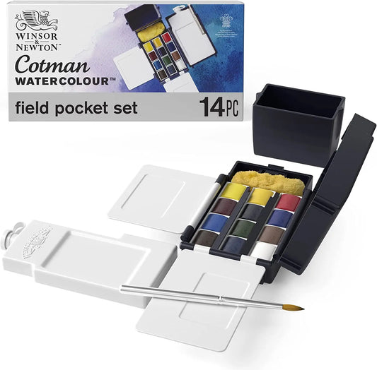 Artist Water Color Paint Field Pocket Travel Set 12 Colors