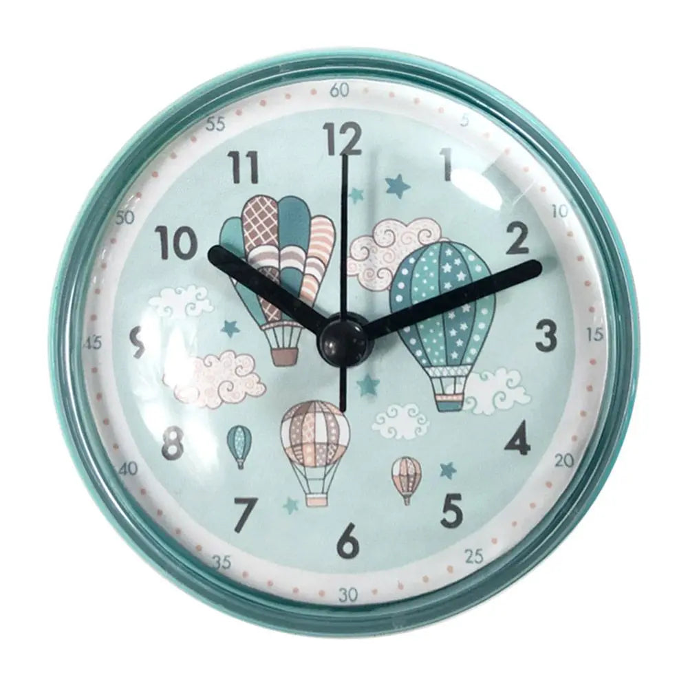 Mini Sucker Wall Clock Bathroom Anti-Fog Waterproof 7cm