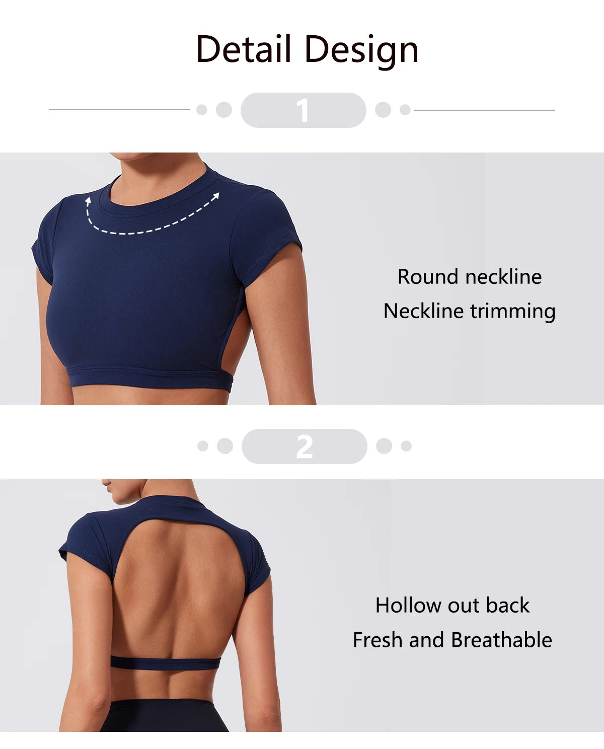 Ctenkevet Sports Short Top Women Fitness Yoga Wear Gym T-Shirt