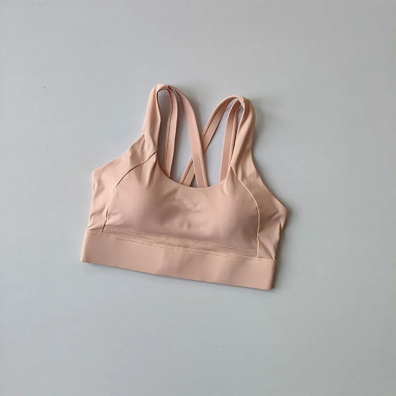 High-End Sports Bra Gym Push Up Bra Women High Impact Top