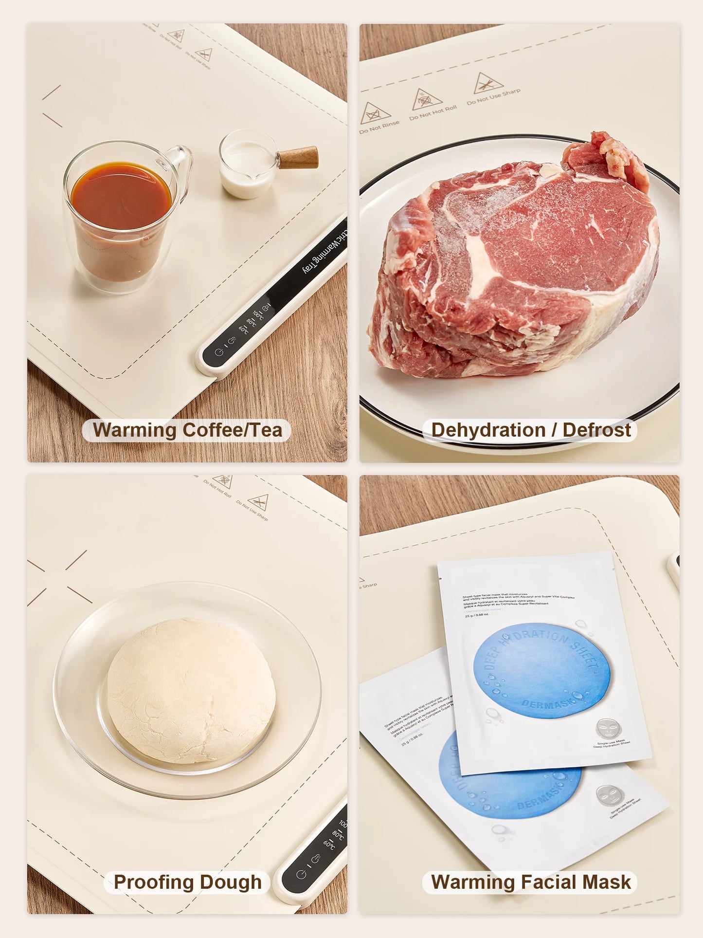 Electric Warming Tray, Yabano Foldable Food Warmer Mat