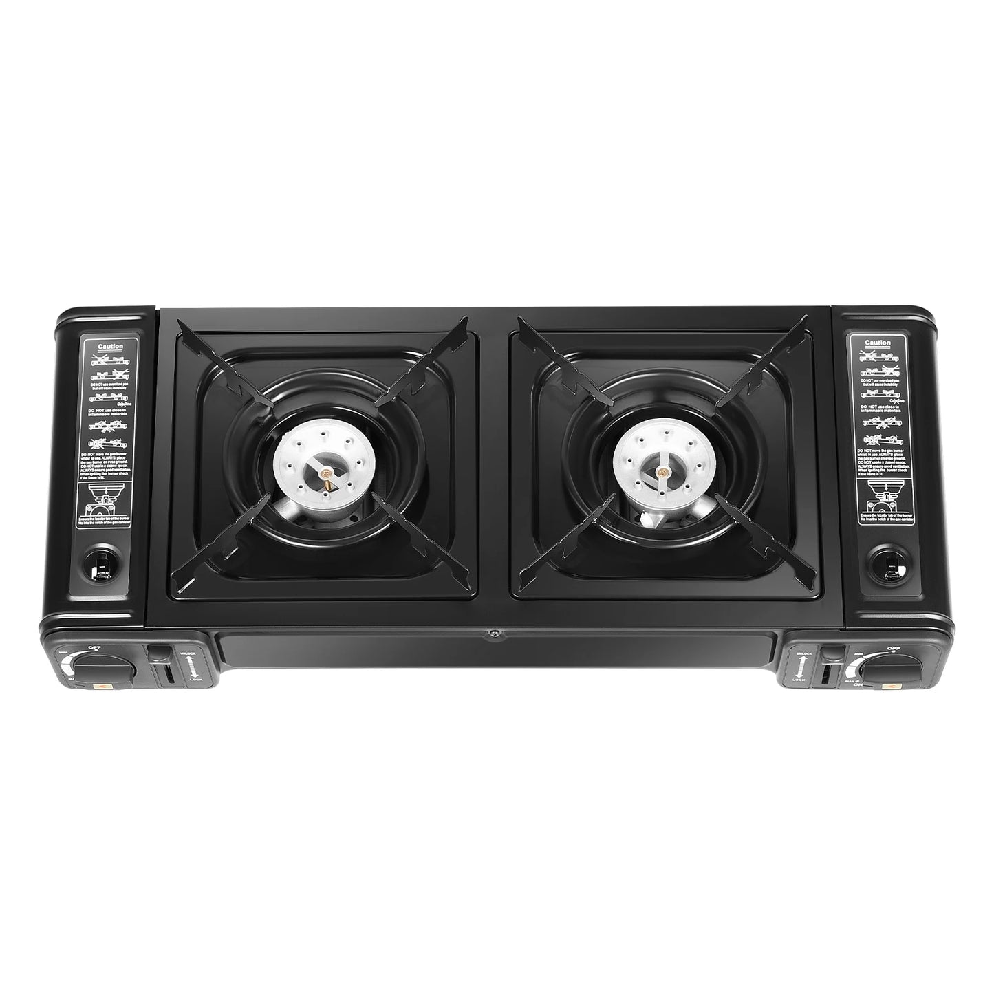 Butane Camping Stove W/ 2 Burners Barbecue Ignition Grill