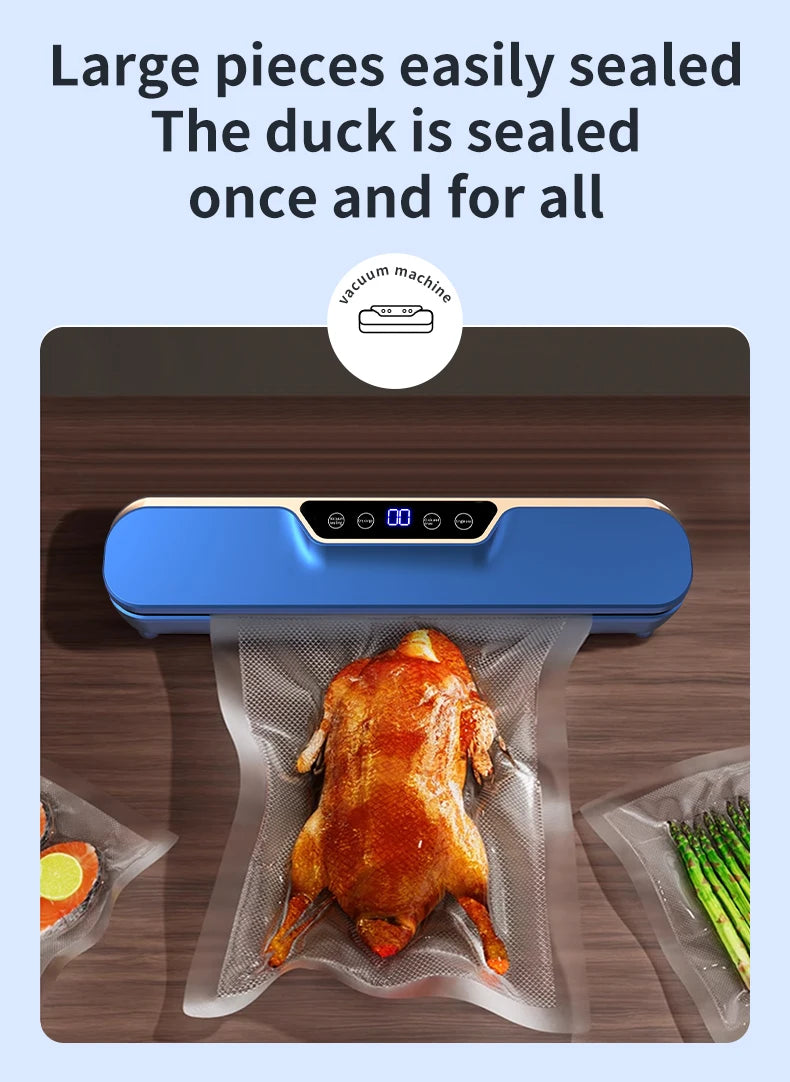 New LCD Touch Screen Household Food Automatic Vacuum Sealing Machine