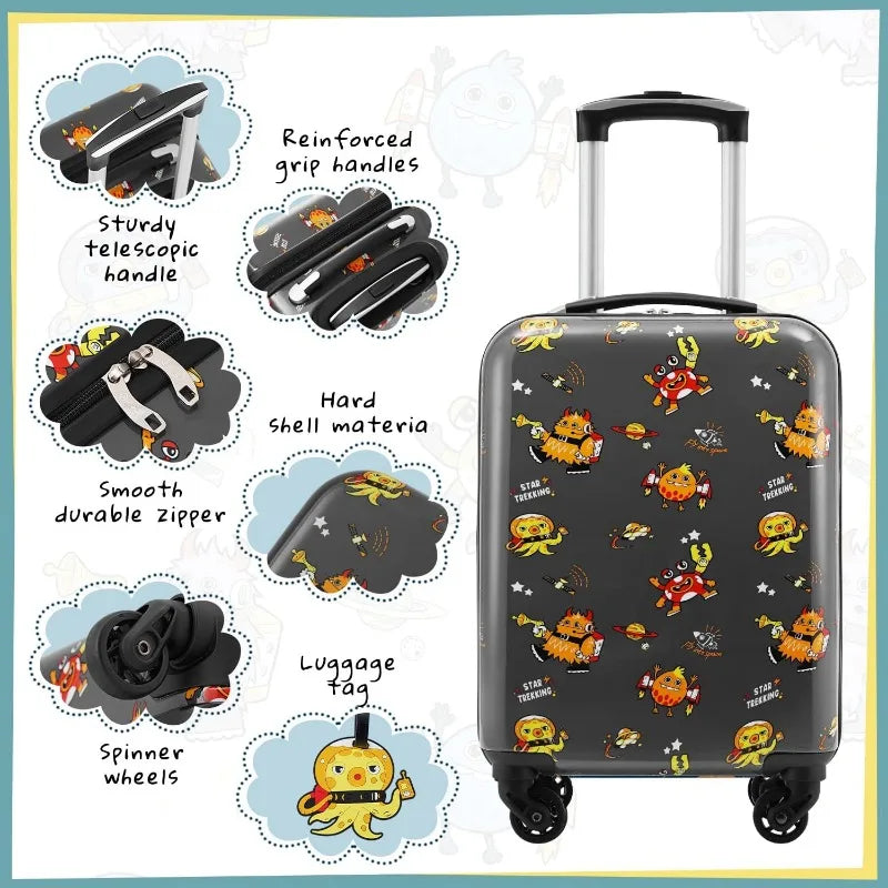 Kid’s Luggage Set 5 Piece Suitcase Set 16’’ Carry On