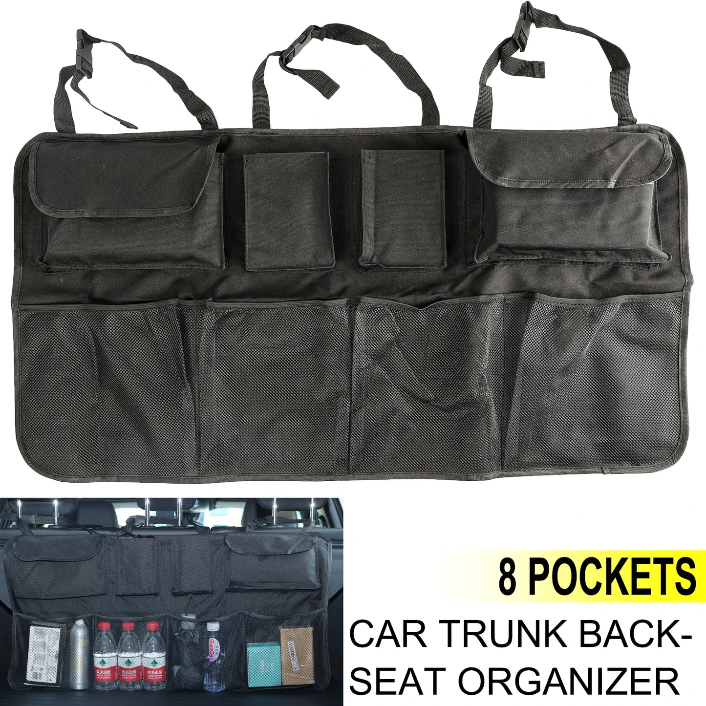 Car Backseat Trunk Organizer Storage Hanging Bag Waterproof