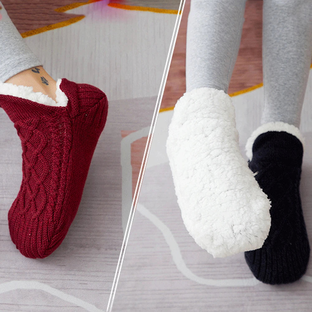 Fleece Floor Socks Cozy Thermal Velvet Socks Indoor Warmth