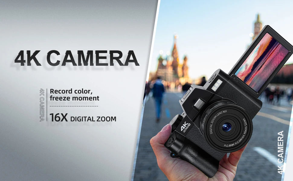4K Digital Camera – Compact Vintage-Style
