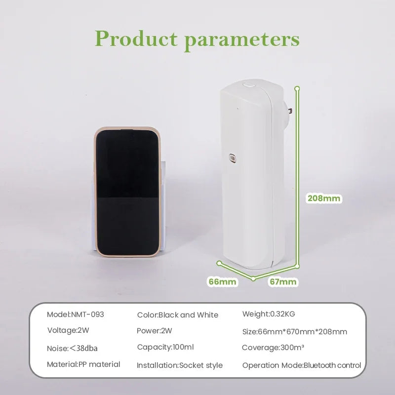 Namste Coverage 300m³ Aromatherapy Diffuser Bluetooth Home Air Purifier Wall Mounted Electric Fragrance Machine