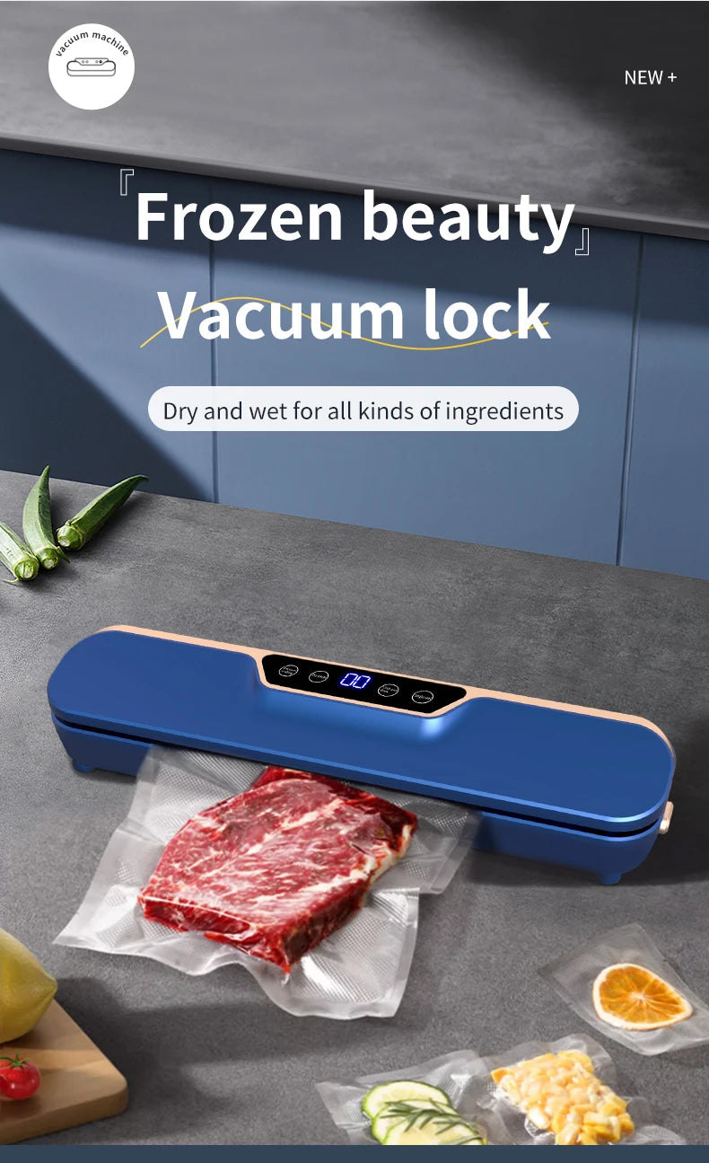 New LCD Touch Screen Household Food Automatic Vacuum Sealing Machine