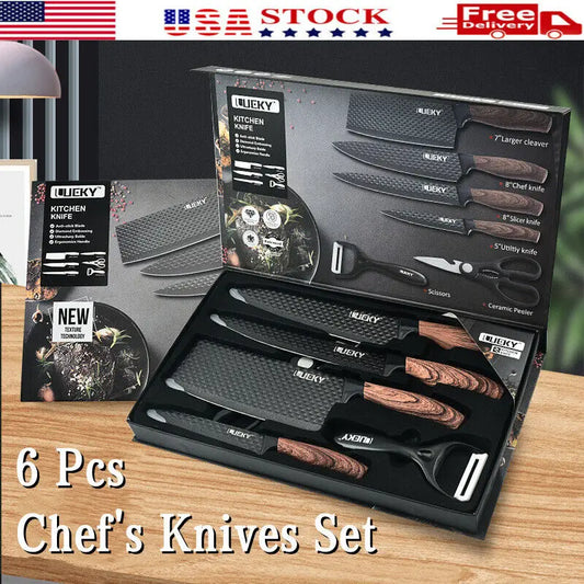 6pcs High Carbon Stainless Steel Knives Handmade