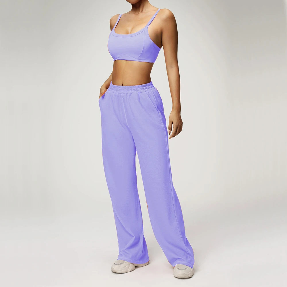 1/2PCS Loose Sweatshirt Yoga Set Gym Clothes Women Fitness