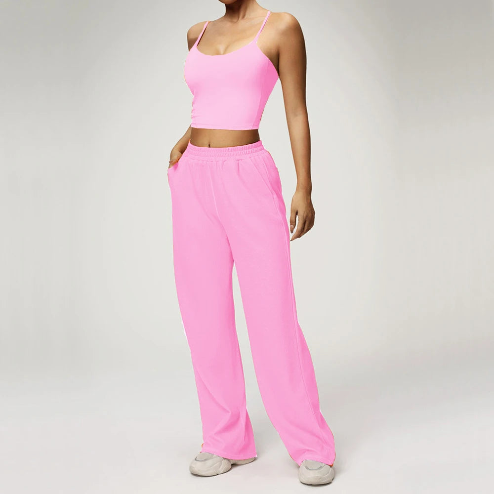 1/2PCS Loose Sweatshirt Yoga Set Gym Clothes Women Fitness