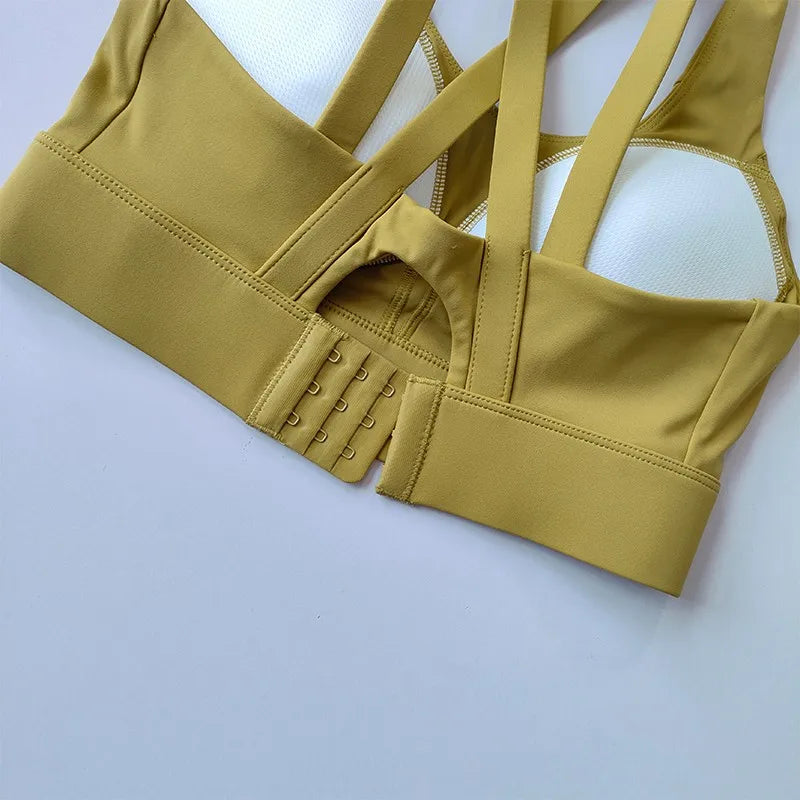 High-End Sports Bra Gym Push Up Bra Women High Impact Top