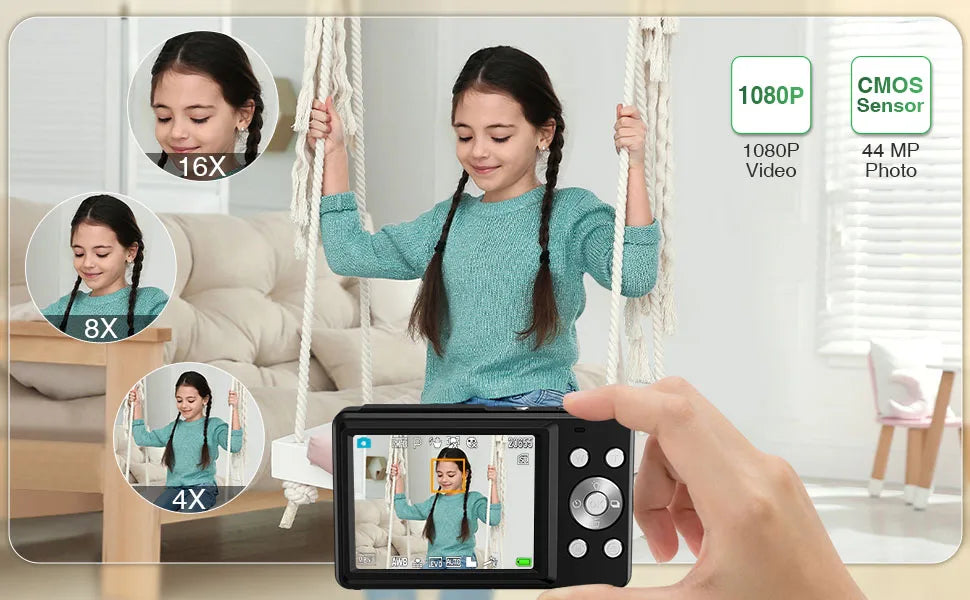 HD 1080P Digital Camera - Perfect for Kids and Beginners
